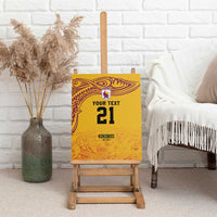 Queensland Papua New Guinea Custom Canvas Wall Art All Gold Pacific PNG Tribal Style LT9 - Polynesian Pride