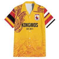 Queensland Papua New Guinea Custom Hawaiian Shirt All Gold Pacific PNG Tribal Style LT9 Gold - Polynesian Pride