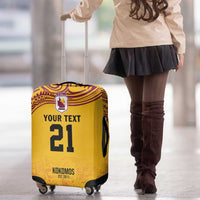 Queensland Papua New Guinea Custom Luggage Cover All Gold Pacific PNG Tribal Style