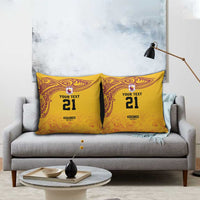Queensland Papua New Guinea Custom Pillow Cover All Gold Pacific PNG Tribal Style LT9 - Polynesian Pride