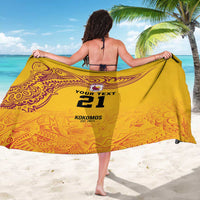 Queensland Papua New Guinea Custom Sarong All Gold Pacific PNG Tribal Style LT9 - Polynesian Pride