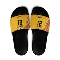 Queensland Papua New Guinea Custom Slide Sandals All Gold Pacific PNG Tribal Style LT9 Gold - Polynesian Pride