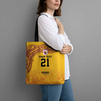 Queensland Papua New Guinea Custom Tote Bag All Gold Pacific PNG Tribal Style LT9 - Polynesian Pride