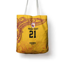 Queensland Papua New Guinea Custom Tote Bag All Gold Pacific PNG Tribal Style LT9 - Polynesian Pride