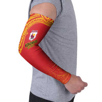 Queensland Papua New Guinea Custom Arm Sleeves All Red Pacific PNG Tribal Style LT9 - Polynesian Pride