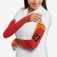 Queensland Papua New Guinea Custom Arm Sleeves All Red Pacific PNG Tribal Style LT9 - Polynesian Pride
