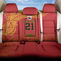 Queensland Papua New Guinea Custom Back Car Seat Cover All Red Pacific PNG Tribal Style LT9 One Size Red - Polynesian Pride