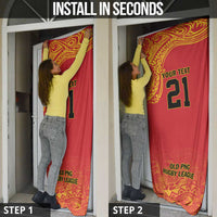 Queensland Papua New Guinea Custom Door Cover All Red Pacific PNG Tribal Style LT9 - Polynesian Pride