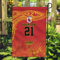 Queensland Papua New Guinea Custom Garden Flag All Red Pacific PNG Tribal Style LT9 Garden Flag Red - Polynesian Pride
