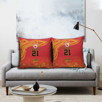 Queensland Papua New Guinea Custom Pillow Cover All Red Pacific PNG Tribal Style LT9 - Polynesian Pride