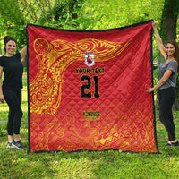 Queensland Papua New Guinea Custom Quilt All Red Pacific PNG Tribal Style