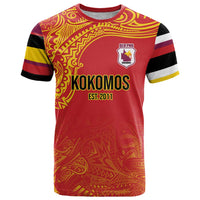 Queensland Papua New Guinea Custom T Shirt All Red Pacific PNG Tribal Style LT9 Red - Polynesian Pride