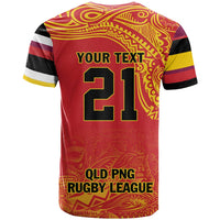 Queensland Papua New Guinea Custom T Shirt All Red Pacific PNG Tribal Style LT9 - Polynesian Pride