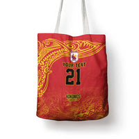 Queensland Papua New Guinea Custom Tote Bag All Red Pacific PNG Tribal Style LT9 - Polynesian Pride