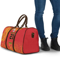 Queensland Papua New Guinea Custom Travel Bag All Red Pacific PNG Tribal Style LT9 - Polynesian Pride