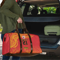 Queensland Papua New Guinea Custom Travel Bag All Red Pacific PNG Tribal Style LT9 - Polynesian Pride