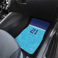 Queensland Samoa Custom Car Mats Blue Pacific Polynesian Tribal Pattern