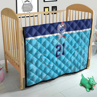 Queensland Samoa Custom Quilt Blue Pacific Polynesian Tribal Pattern