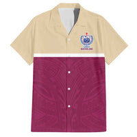 Queensland Samoa Custom Family Matching Long Sleeve Bodycon Dress and Hawaiian Shirt Maroon Pacific Polynesian Tribal Pattern LT9 Dad's Shirt - Short Sleeve Maroon - Polynesian Pride