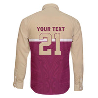 Queensland Samoa Custom Family Matching Summer Maxi Dress and Hawaiian Shirt Maroon Pacific Polynesian Tribal Pattern