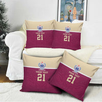 Queensland Samoa Custom Pillow Cover Maroon Pacific Polynesian Tribal Pattern - Polynesian Pride