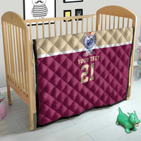 Queensland Samoa Custom Quilt Maroon Pacific Polynesian Tribal Pattern