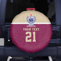 Queensland Samoa Custom Spare Tire Cover Maroon Pacific Polynesian Tribal Pattern