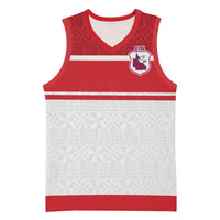 Queensland Tonga Custom Basketball Jersey QLD with Tongan Ngatu Pattern - Polynesian Pride