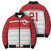 Queensland Tonga Custom Bomber Puffer Jacket QLD with Tongan Ngatu Pattern - Polynesian Pride