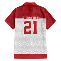 Queensland Tonga Custom Family Matching Off The Shoulder Long Sleeve Dress and Hawaiian Shirt QLD with Tongan Ngatu Pattern LT9 - Polynesian Pride
