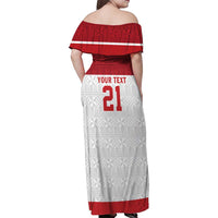 Queensland Tonga Custom Family Matching Off Shoulder Maxi Dress and Hawaiian Shirt QLD with Tongan Ngatu Pattern LT9 - Polynesian Pride