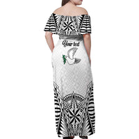 Personalised Tonga 676 Family Matching Off Shoulder Maxi Dress and Hawaiian Shirt Tribal Kupesi Ngatu Unique LT9 - Polynesian Pride