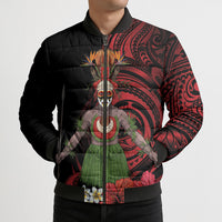 Huli Wigmen Tribe Hela Province Bomber Puffer Jacket Papua New Guinea Indigenous Pattern LT9 - Polynesian Pride