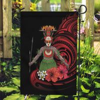 Huli Wigmen Tribe Hela Province Garden Flag Papua New Guinea Indigenous Pattern LT9 Garden Flag Black - Polynesian Pride