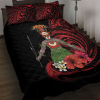 Huli Wigmen Tribe Hela Province Quilt Bed Set Papua New Guinea Indigenous Pattern LT9 Black - Polynesian Pride