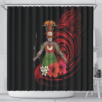 Huli Wigmen Tribe Hela Province Shower Curtain Papua New Guinea Indigenous Pattern LT9 - Polynesian Pride