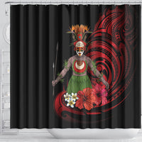 Huli Wigmen Tribe Hela Province Shower Curtain Papua New Guinea Indigenous Pattern LT9 - Polynesian Pride