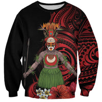 Huli Wigmen Tribe Hela Province Sweatshirt Papua New Guinea Indigenous Pattern LT9 Unisex Black - Polynesian Pride