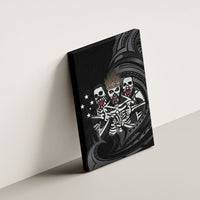 Skeleton Tribe Simbu Province Canvas Wall Art Papua New Guinea Indigenous Pattern LT9 - Polynesian Pride