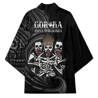 Skeleton Tribe Simbu Province Kimono Papua New Guinea Indigenous Pattern LT9 - Polynesian Pride