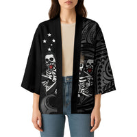 Skeleton Tribe Simbu Province Kimono Papua New Guinea Indigenous Pattern LT9 - Polynesian Pride