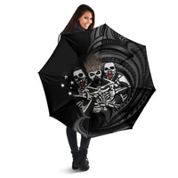 Skeleton Tribe Simbu Province Umbrella Papua New Guinea Indigenous Pattern LT9 - Polynesian Pride