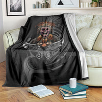 Mokomoko Tribe Eastern Highlands Province Blanket Papua New Guinea Indigenous Pattern LT9 Black - Polynesian Pride