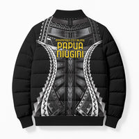 Independen Stet bilong Papua Niugini 1975 Bomber Puffer Jacket Black Tribal Papua New Guinea Province Flag LT9 - Polynesian Pride