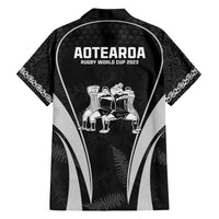 New Zealand Aotearoa Rugby Family Matching Short Sleeve Bodycon Dress and Hawaiian Shirt Haka Dance Mixed Silver Fern Sporty Style LT9 - Polynesian Pride