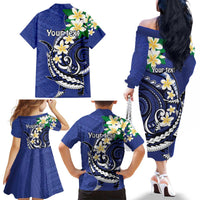 FSM Chuuk State Polynesian Shark Tattoo Personalised Family Matching Off The Shoulder Long Sleeve Dress and Hawaiian Shirt LT9 - Polynesian Pride
