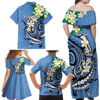 FSM Kosrae Polynesian Shark Tattoo Personalised Family Matching Off Shoulder Maxi Dress and Hawaiian Shirt LT9 - Polynesian Pride