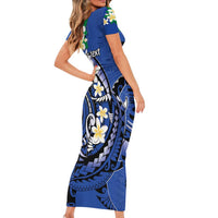 FSM Pohnpei Polynesian Shark Tattoo Personalised Short Sleeve Bodycon Dress