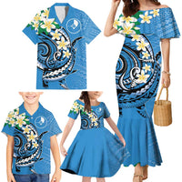 FSM Yap State Polynesian Shark Tattoo Personalised Family Matching Mermaid Dress and Hawaiian Shirt LT9 - Polynesian Pride