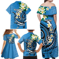 FSM Yap State Polynesian Shark Tattoo Personalised Family Matching Off Shoulder Maxi Dress and Hawaiian Shirt LT9 - Polynesian Pride